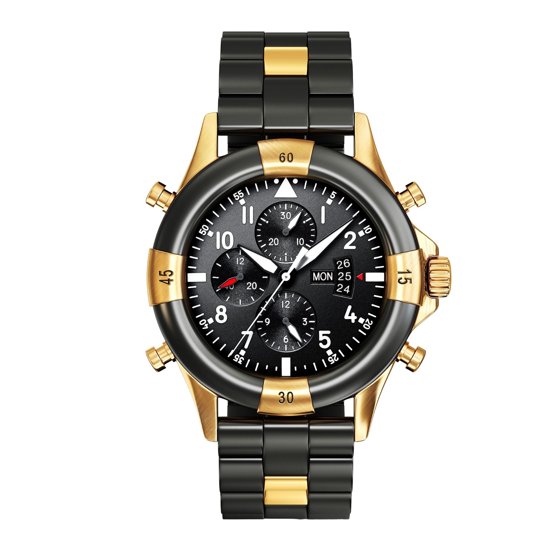 Premium Men's Chronograph Watch | Luxury Waterproof Stainless Steel Analog Wrist Watch with Date Display