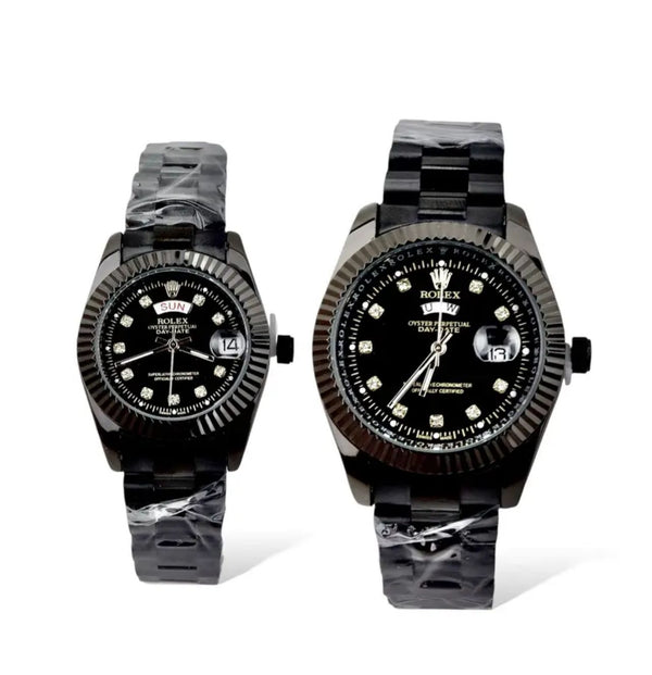 Rolex Pure Black Couple Watch Z-91