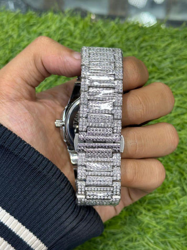 Patek Philippe Nautilus – Full Iced Out White